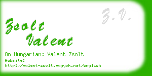 zsolt valent business card